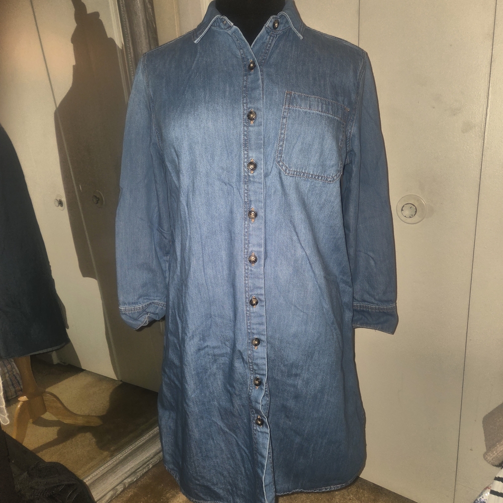 Lane Bryant Blue Denim Shirt Dress (Missing Belt)